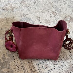Portland Leather Plum Shoulder Bag